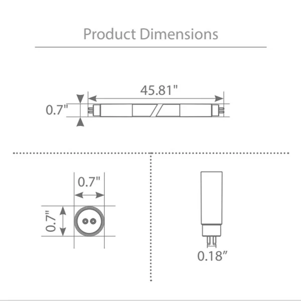 T5 Omni-Directional Hybrid (Type A+B) LED Lamp - view 2