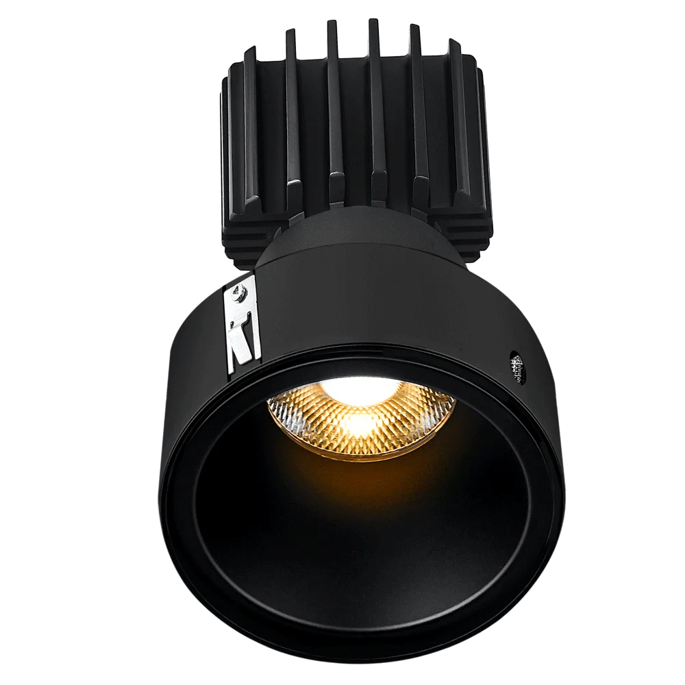 Tangra 3" Fixed Round Deep Invisible Flangeless Trim, White|Black - view 2
