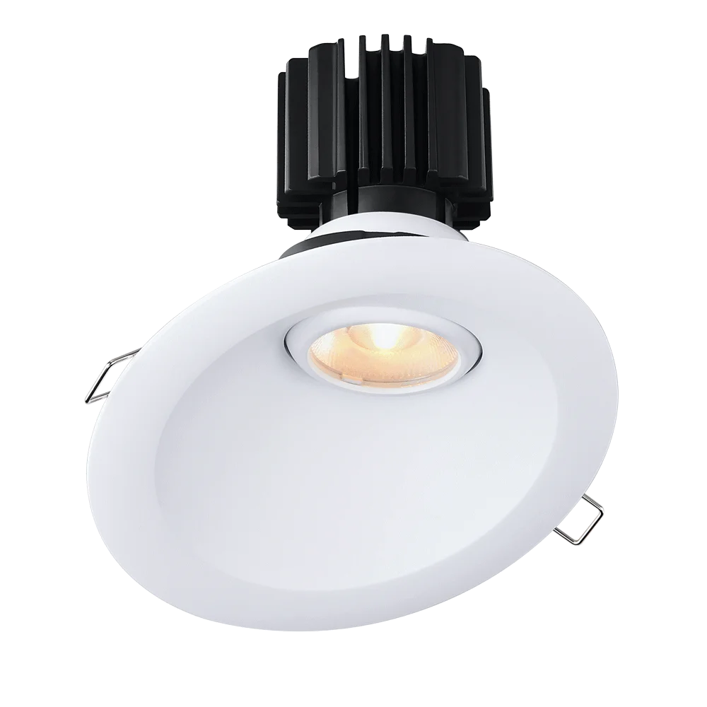 Tangra 4" Gimbal Round Sloped Wide Trim, Dim to Warm 3000K to 1800K, CRI95