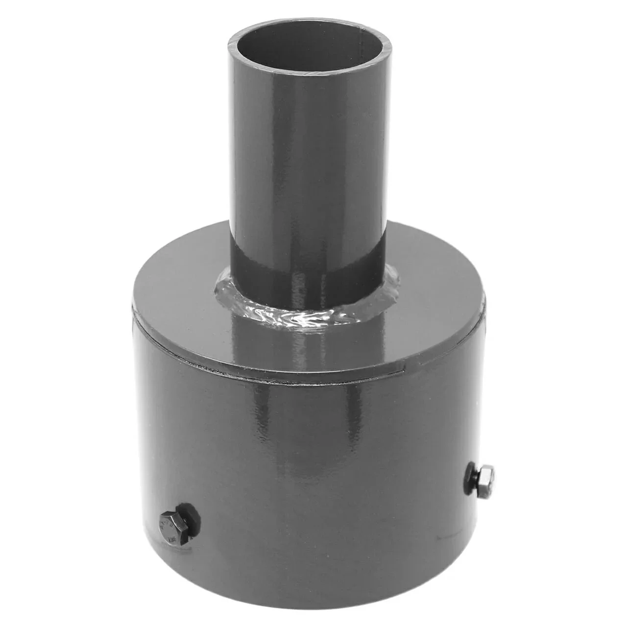 Tenon Adapter for 5" Round Poles, Black-Oxide Steel, M8x1.25 Screw