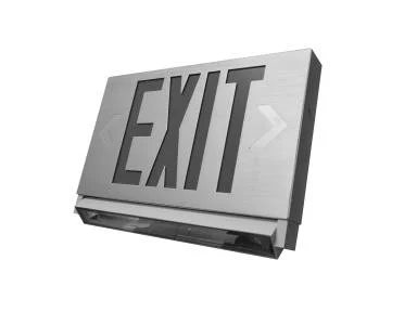 Thin Aluminum Exit Combo, Green, Battery Backup