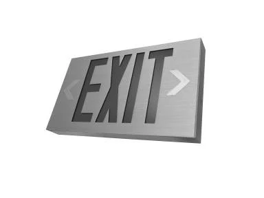 Thin Aluminum Exit, Green, Battery Backup