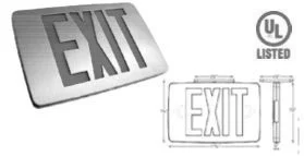 Single Face Red Aluminum Emergency Exit Sign, Thin Die Cast, RED Letter Color, NiCd Battery - view 3