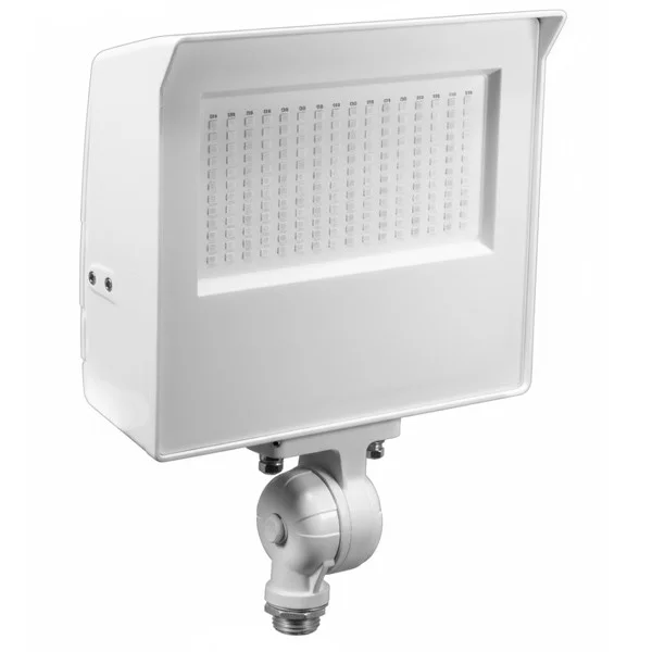 Topaz Southwire LED Flood Light, 40W/50W/60W Selectable, 3000K|4000K|5000K, White Finish, Knuckle/Trunnion Mount