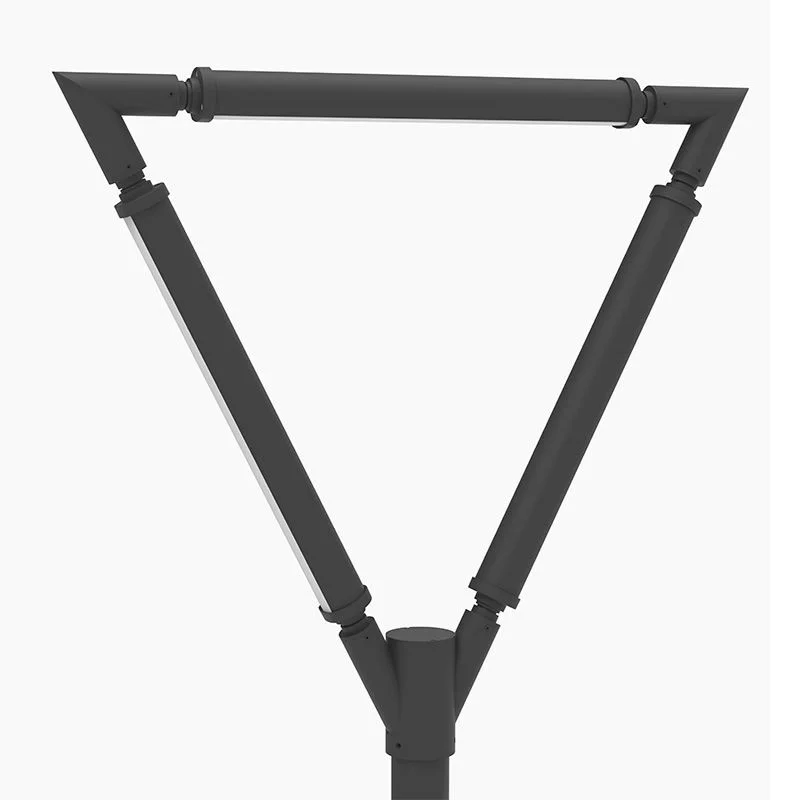 Tree Of Light Post Top DOUBLE-ARM 3 Light Bars 75W 3CCT, Black