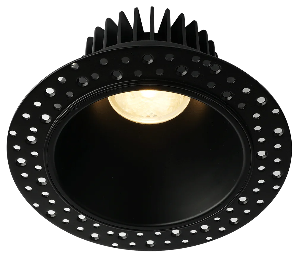 Trimless Round Black Reflector, Invisible Trim