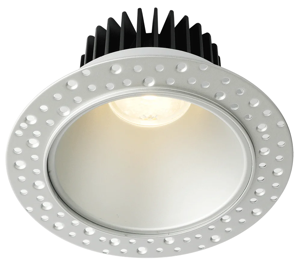 Trimless Round Silver Reflector Invisible Trim, 4 Inch