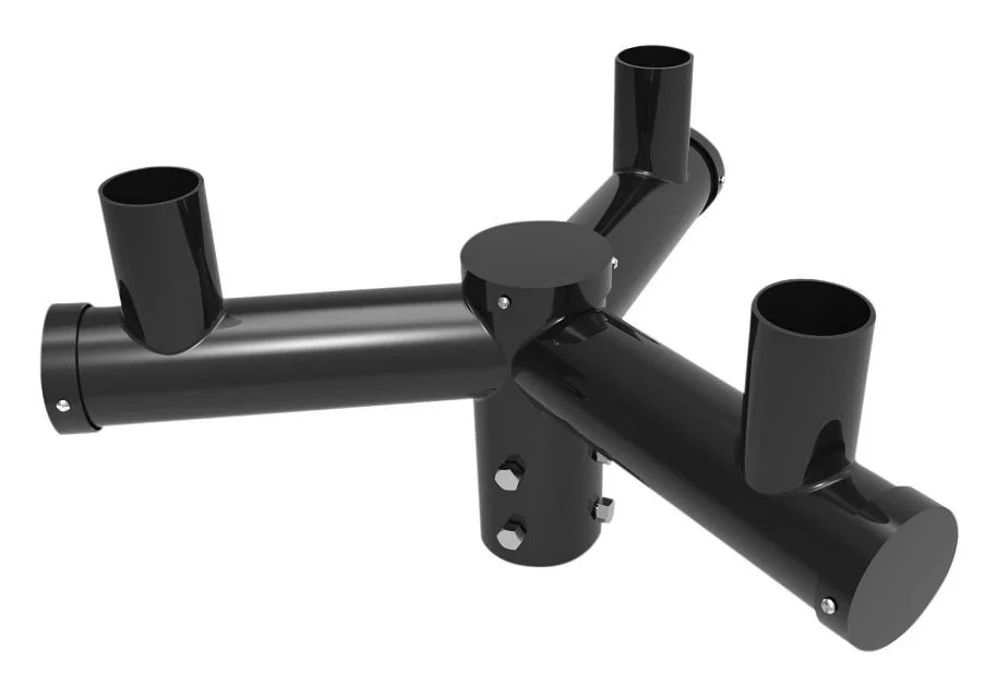 Triple Bull Horn, 120 deg, Slips over 2 3 / 8" Tenon, Bronze