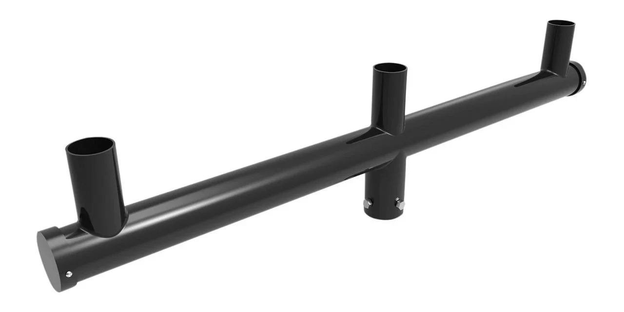Triple Bull Horn, In Line 180 deg, Slips over 2 3 / 8" Tenon, Bronze