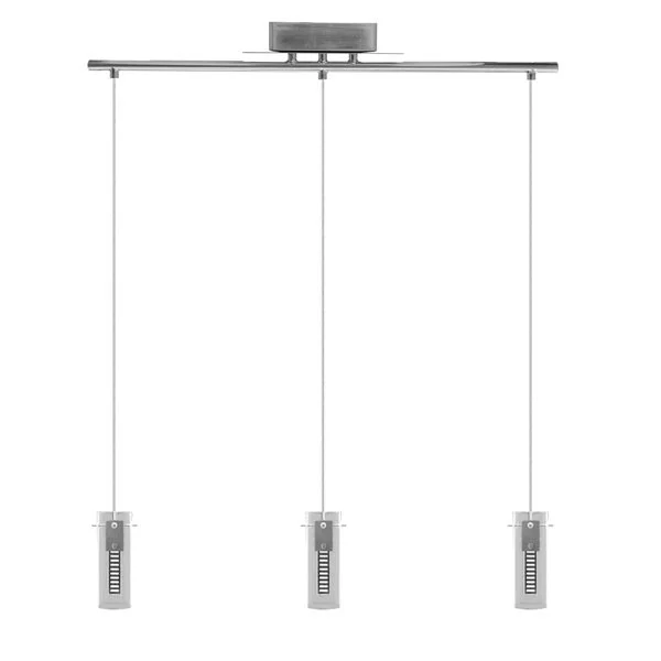 36 W Integrated 3 Light LED Cylinder Glass Linear Pendant