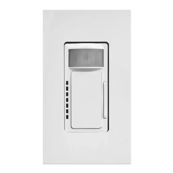TruBlu Mesh Wireless PIR Occupancy Sensor Dimming Wall Controller, 120-277V, 1.5W, Bluetooth, White