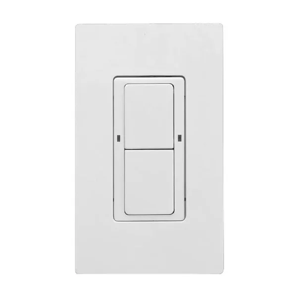 TruBlu SIG Bluetooth Mesh Wireless 2-Button Wall Controller, 120-277V, White