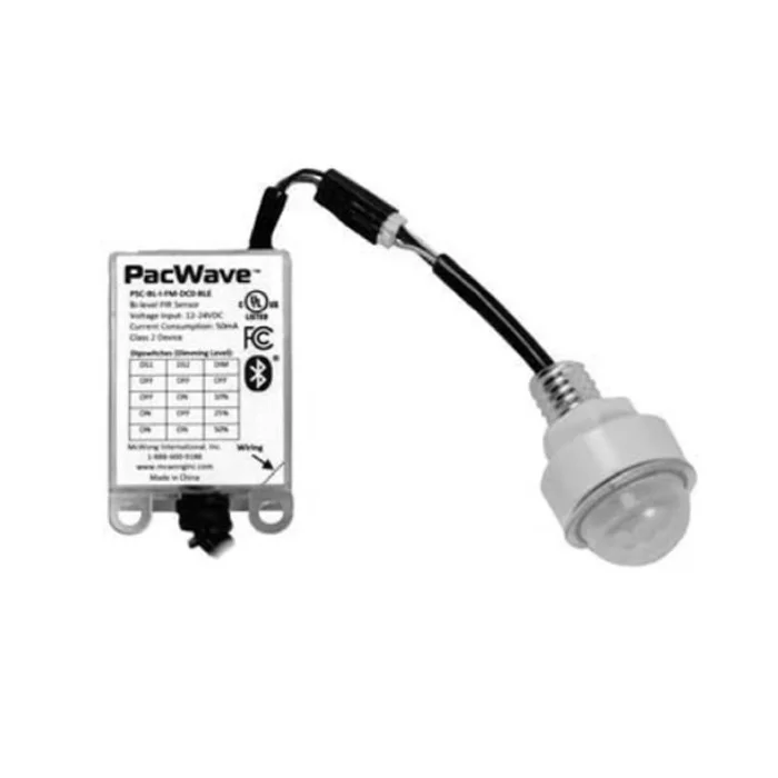 TruBlu SIG Mesh PIR and Daylight 0-10V Dimming Sensor Combo, Remote Head, Bluetooth, 12-24VDC