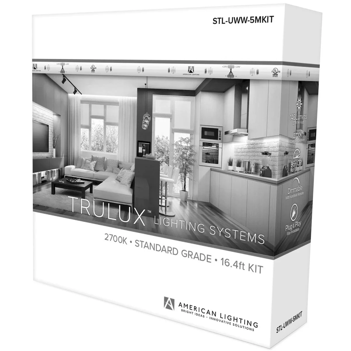Trulux Tape Light Kit, Standard 2700K, 2.7W per FT, 24V, 16.4FT - view 2
