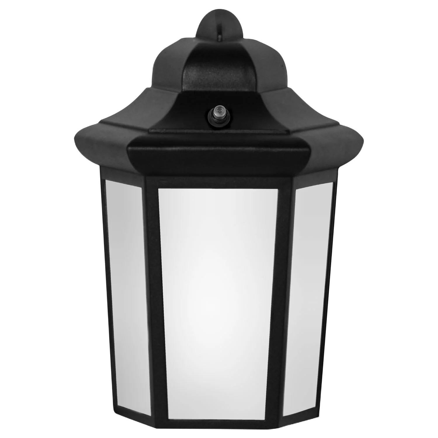 Tunable LED Classic Lantern Style Outdoor Fixture, 12 Watts, Black, Built-in Photocell