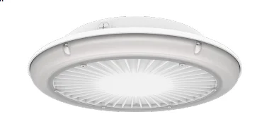 UFO Outdoor LED Parking Garage, 58W, 3000K, White Finish