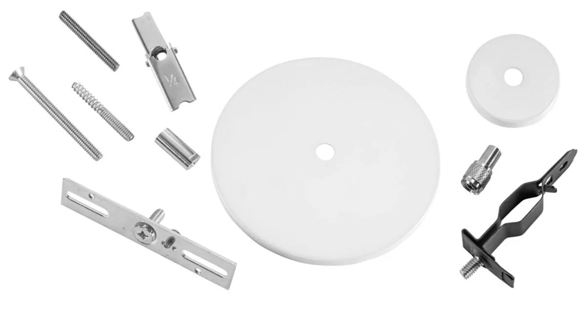 Universal Canopy Cover Non-Feed Kit. J-Box / Stud / T-Bar / Drywall / Masonry Mount. 2" & 5" Circular Covers | 2 piece &
