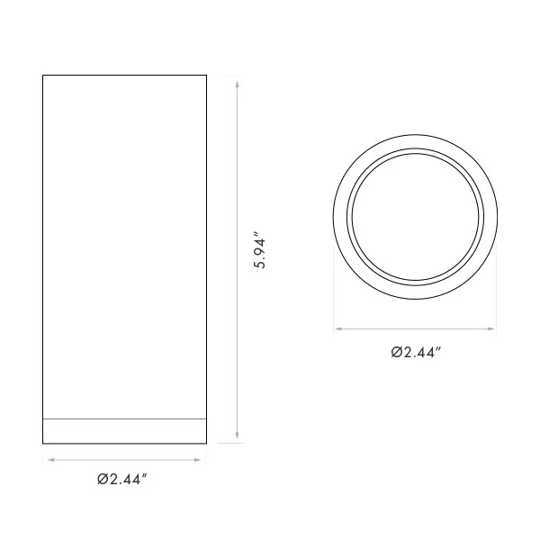Universal Mount LED 2.5” Cylinder System, 5CCT Selectable, Universal Voltage, Dual Dimming, White Finish - view 2