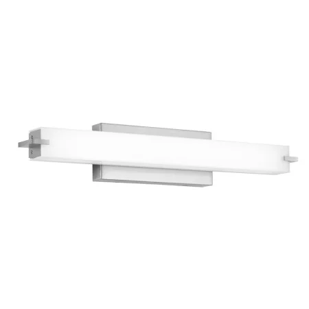 Vanity Light, 18in, 17W, 1700lm, 120-277V, 3000K|4000K, Satin Nickel, Acrylic Shade
