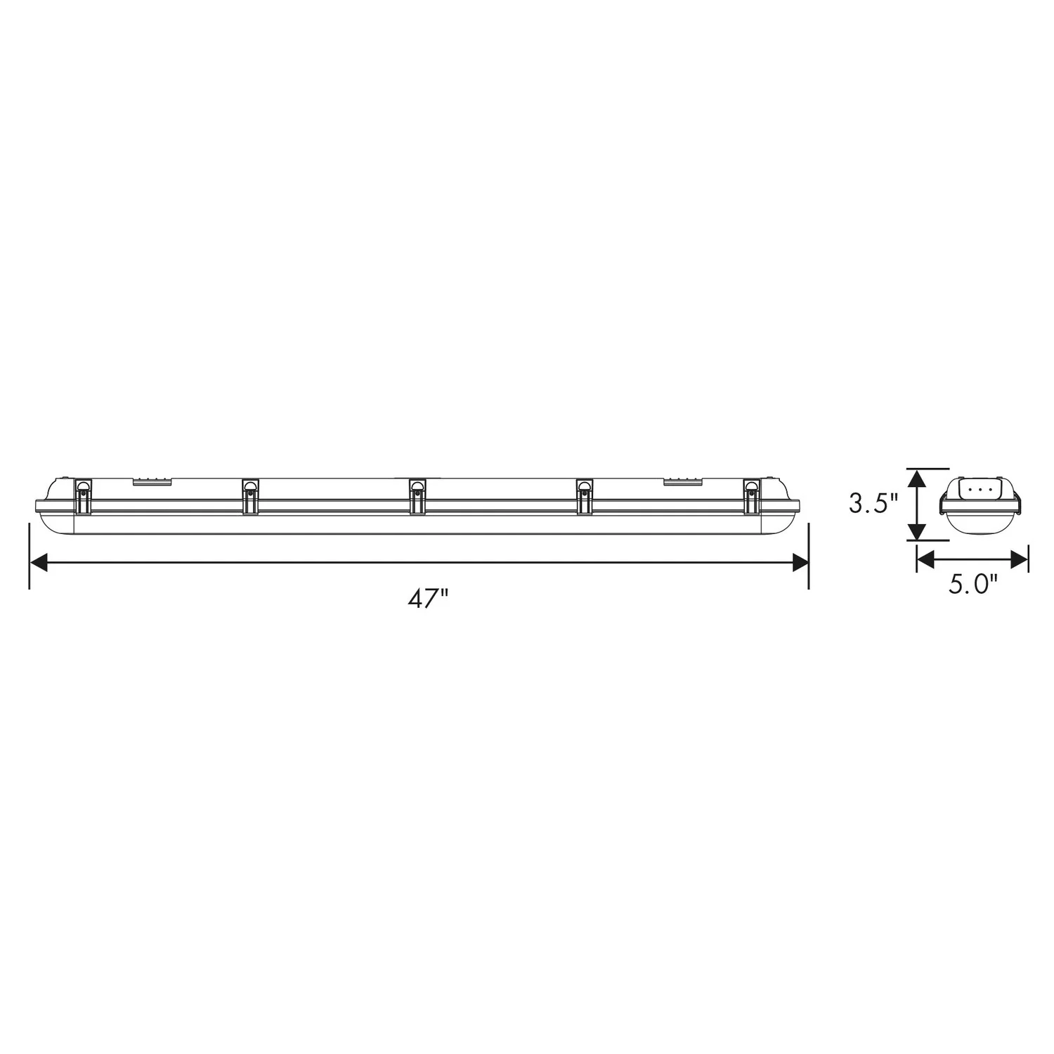 Vapor Tight LED Light, 4FT, Wattage & CCT Tunable - view 2