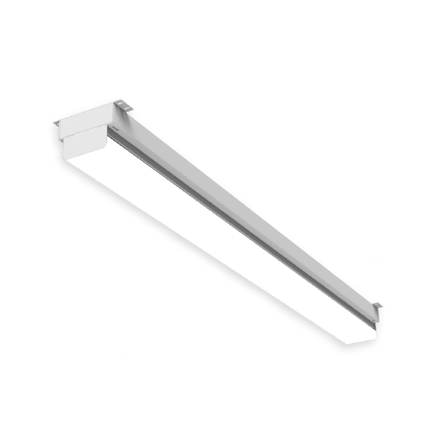 VARI 4ft High Efficacy Linear Retrofit, 4000 Lumens, 3500K, Frosted Curved Glare Reducing Lens, Surface Mount
