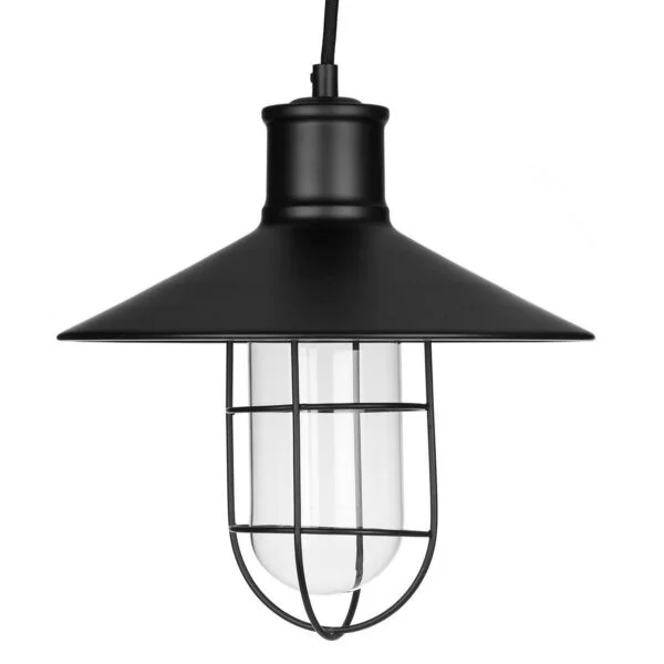 Vintage-Inspired Caged Canopy Pendant, Industrial Style, Farmhouse Country-Chic Decor, Single Medium Base Socket (E26...