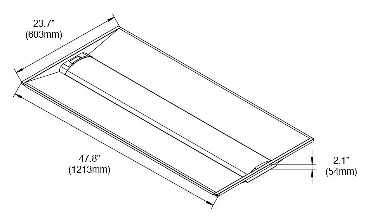 Volumetric LED Troffer, Center Diffuser, 2'x4', Field Adjustable Lumen Package, Field Adjustable Color Temp - view 2
