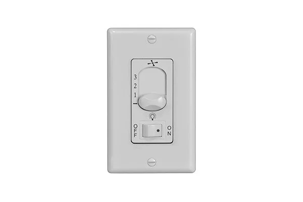 Wall Control-3-Spd Fan On/Off, White