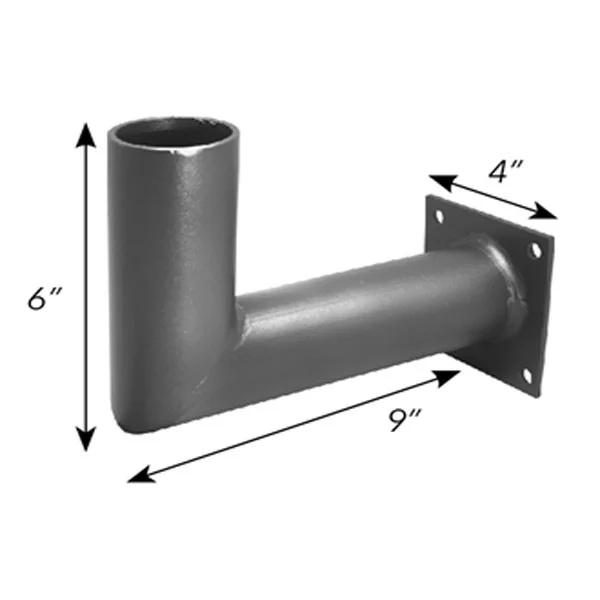 Wall Mount Bracket 90° Bronze with 2-Inch Tenon - view 2