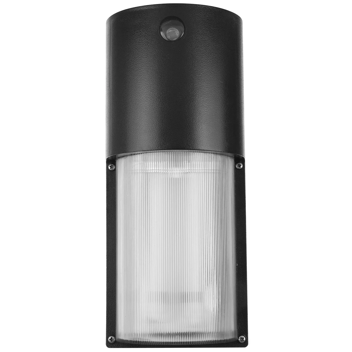 W Energy Saving Fluorescent Rounded Tall Pack Fixture, Photocontrol, Bronze Powder Finish, Clear Polycarbonate Lens