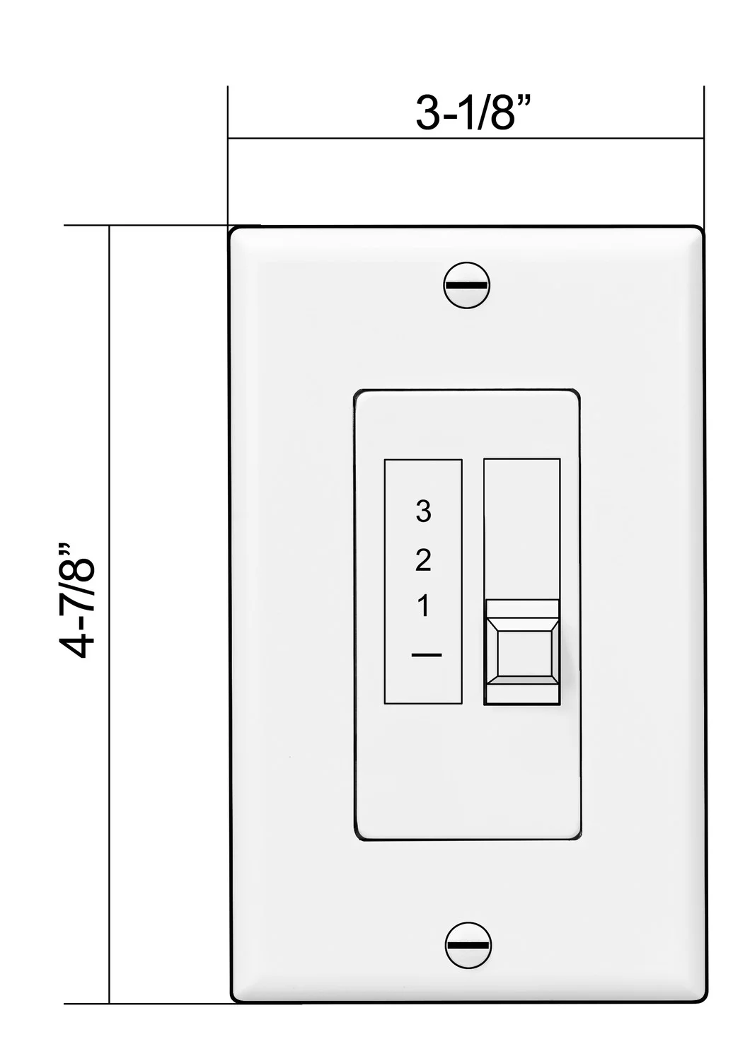 RP Lighting and Fans WC-4 Series 3 Speed Fan Control - view 2