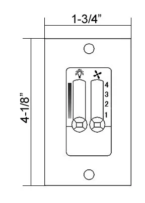 WC-8 Series 4 Speed Ceiling Fan Control - view 2