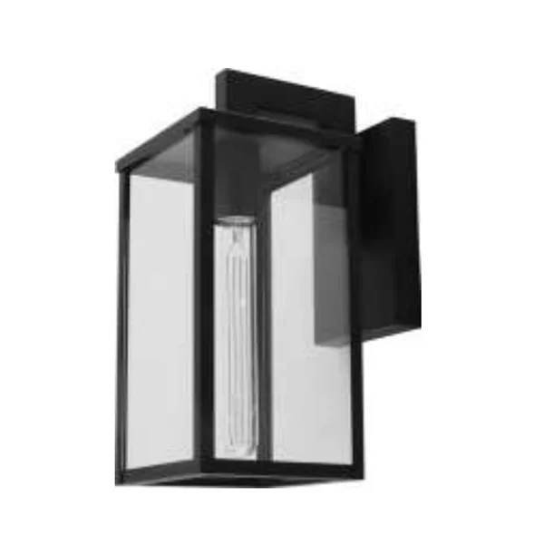 Westgate ERSH Series E26 Glass Wall Sconce, 13.25", Black, Includes LED T Lamp, 6W, 520lm, 3000K