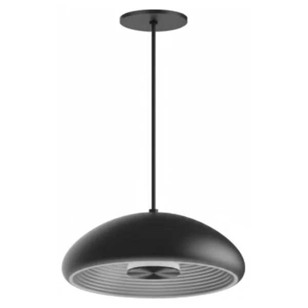 Westgate EU Pendant, Indirect Light Source, 12W, 540lm, 3000K, 12" Black with Copper Reflector
