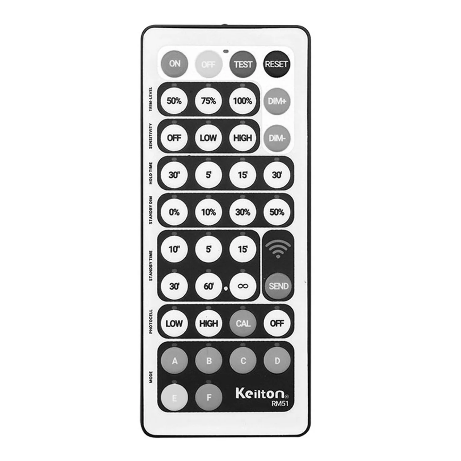 Westgate Keilton Basic Remote Controller, Infrared (IR) Handheld, 0-10V Bi-level Dimming Control