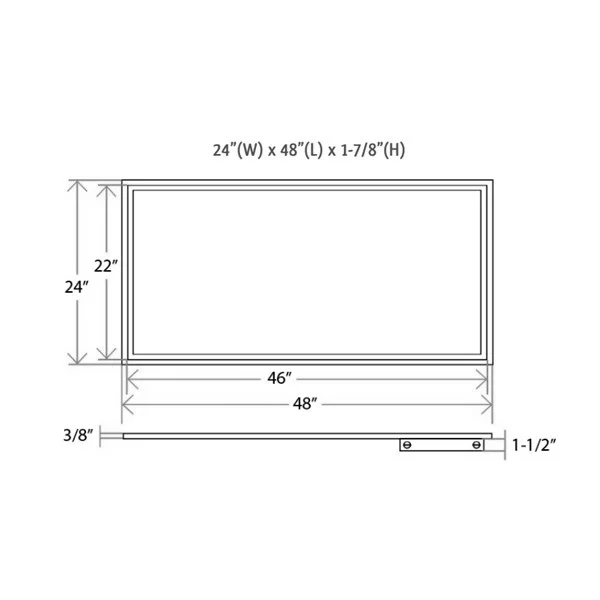 2'X4' 50 W LED Panel Light Premium High-Output - view 2