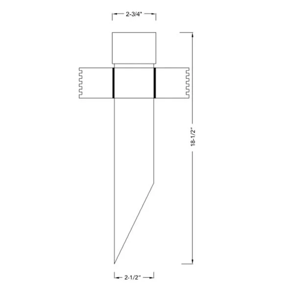 Westgate Manufacturing PVC Mounting Post for Ground Mounted Landscape - view 2