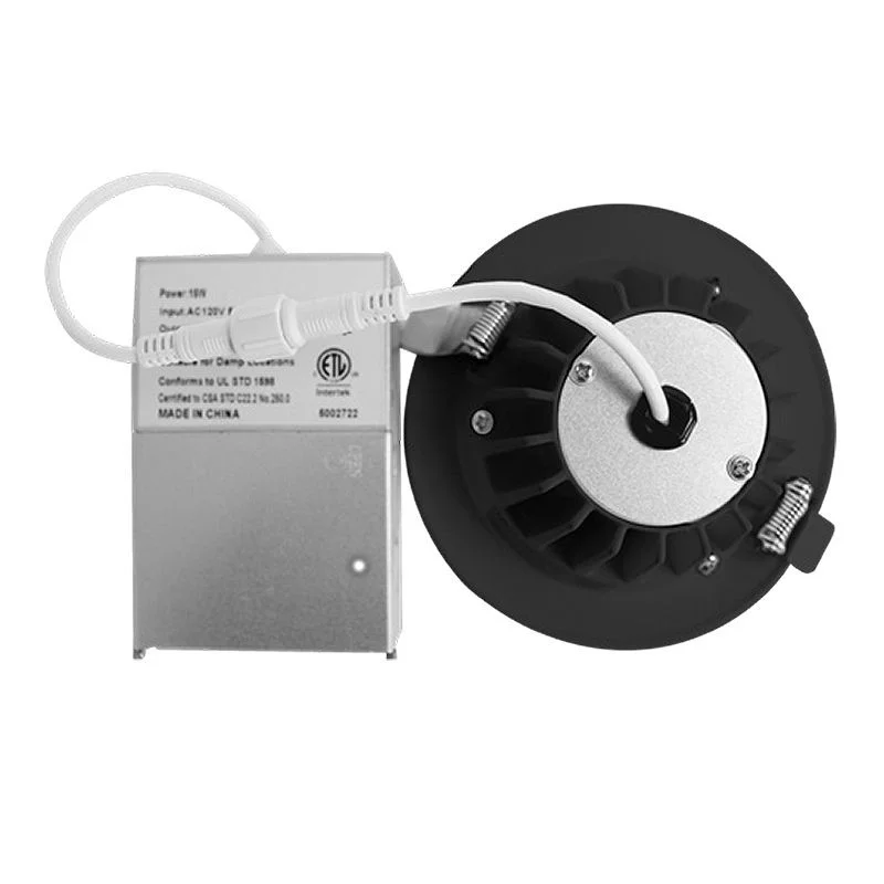 High-Lumen Die-cast LED Snap-in Canless Recessed Light, Smooth and Baffle Trims, 9W, 600lm, 27K/30K/35K/40K/50K - view 2