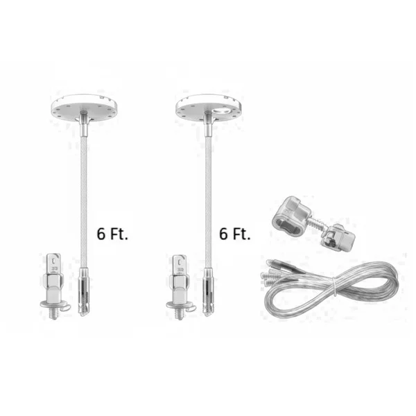 Westgate SCL-CSMK-6FT, Adjustable 6FT 1/16in Suspension Canopy Kit, Mini Non-Power Canopy, Keyhole End Connectors