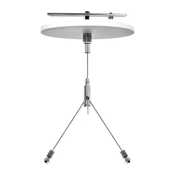 Adjustable 6ft Single Canopy Set, Double Keyhole End Connectors, Power Side with White Cord