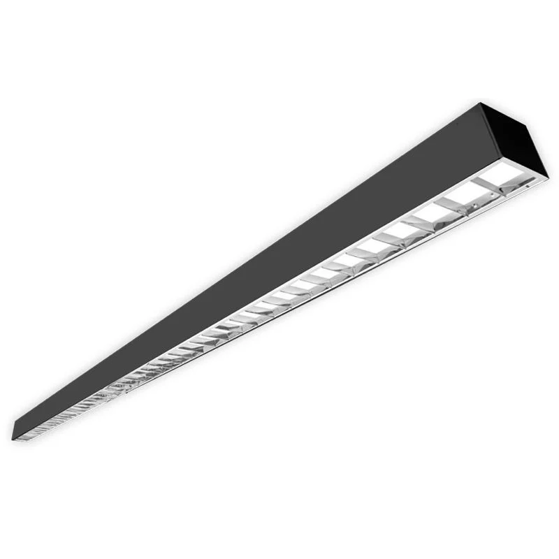 Westgate SCX 8 ft 2.75 in. Linear Light, 80W, 4-CCT, Dimmable, Louver Lens, Black