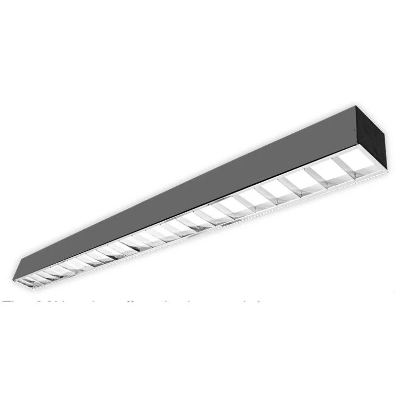 Westgate SCX Series Linear Pendant, 4', 40W, 4400lm, 3000K/3500K/4000K/5000K, 0-10V Dimming, Louver Lens, Black