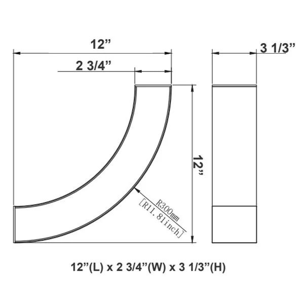 Westgate SCXC Quarter Circle Linear Light, 24 in., 10W, 4-CCT - view 2