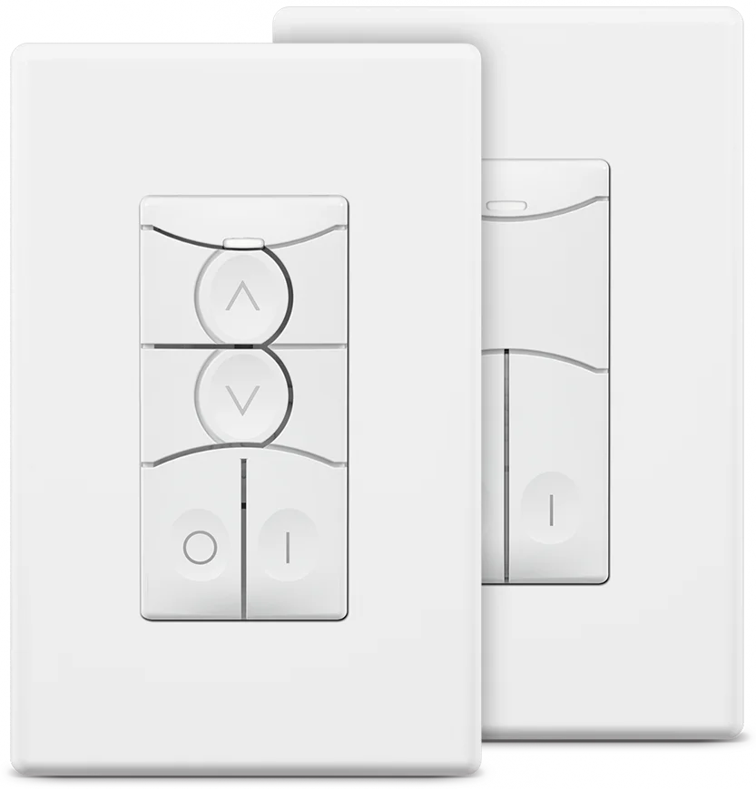 Wireless Remote Dimming & On/Off Wall Station, Battery Powered, White