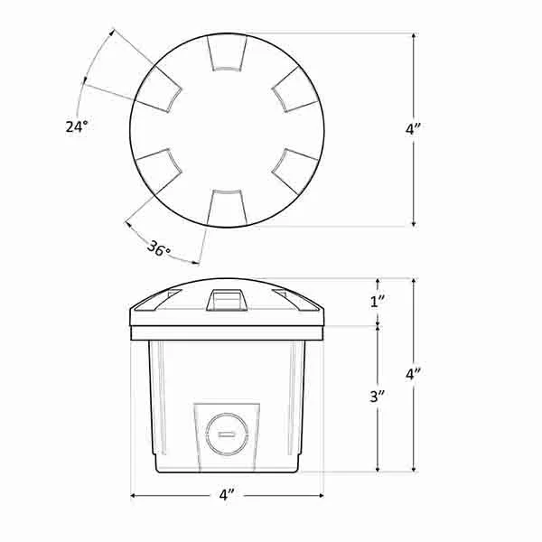 WLL Series 6 W Integrated Aluminum LED Well Light - view 4