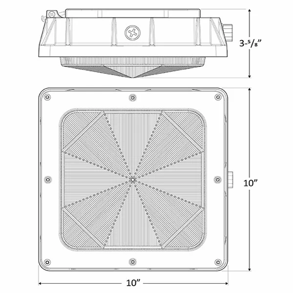 X-GEN Surface Canopy Md Housing Adj. 15W-45W 30K 120-277V 0-10V - view 4