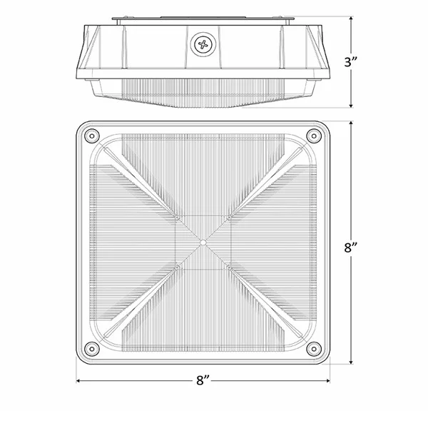 X-GEN Surface Canopy Sm Housing Adj. 5W-25W 30K 120-277V 0-10V - view 4