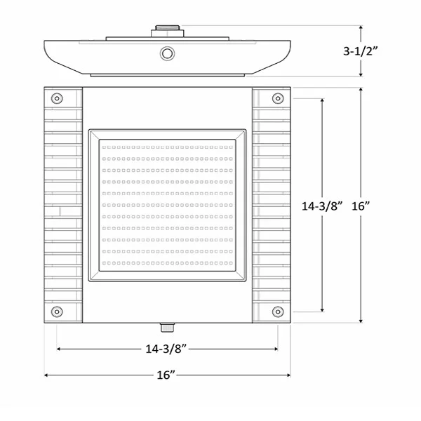 X-GEN Surface UNDER-CANOPY Light Adj. 80W-150W 50K 120-277V 0-10V - view 2